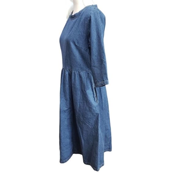 Pando Grove 3/4 Sleeve Denim Dress SMALL - Picture 4 of 15